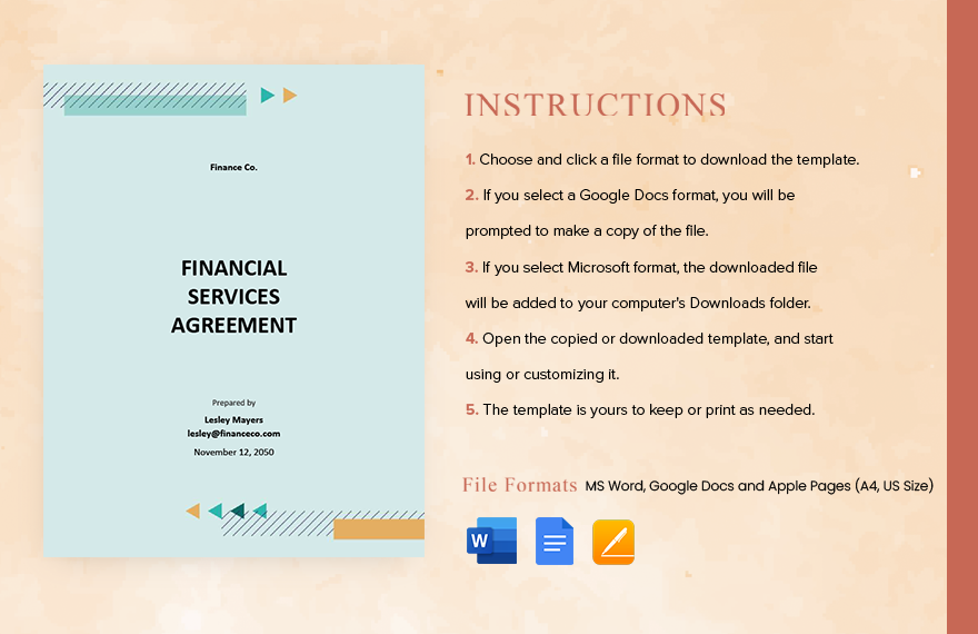 Financial Services Agreement Template