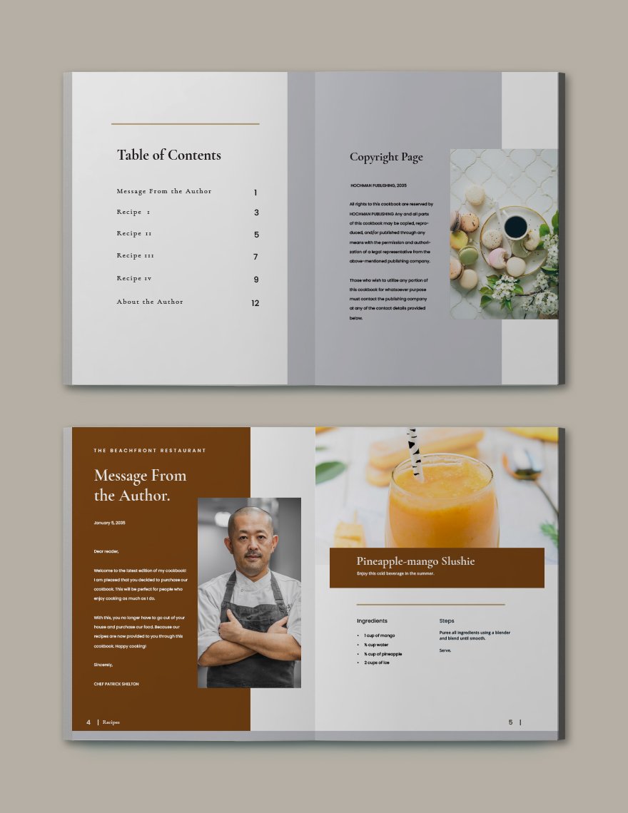 Elegant Kitchen Cookbook Template