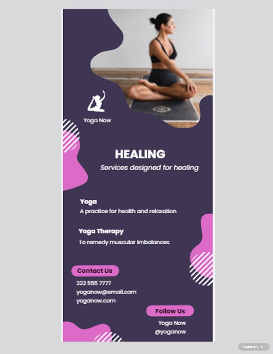 Yoga DL Card Template in Word, Illustrator, PSD