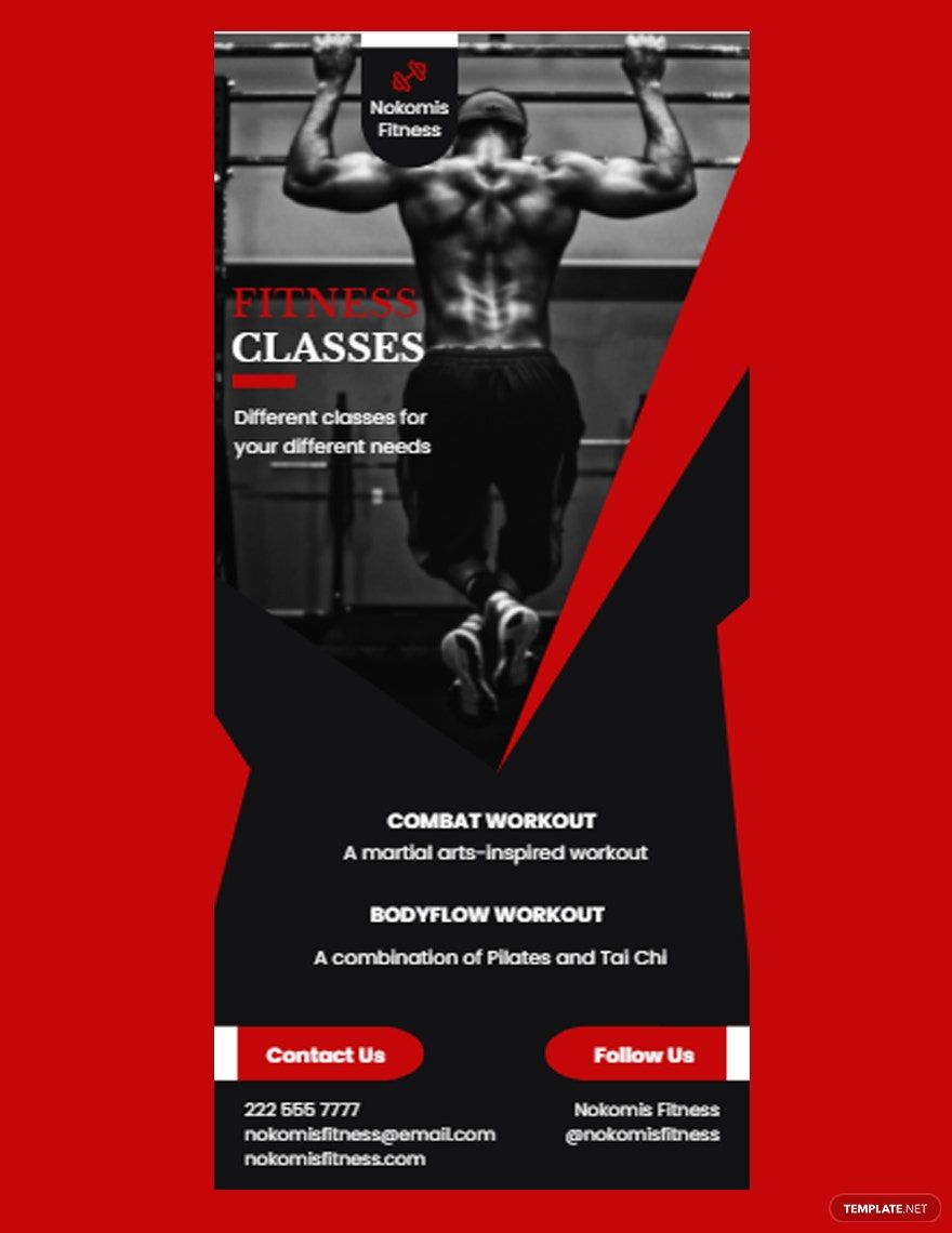 Fitness Club DL Card Template