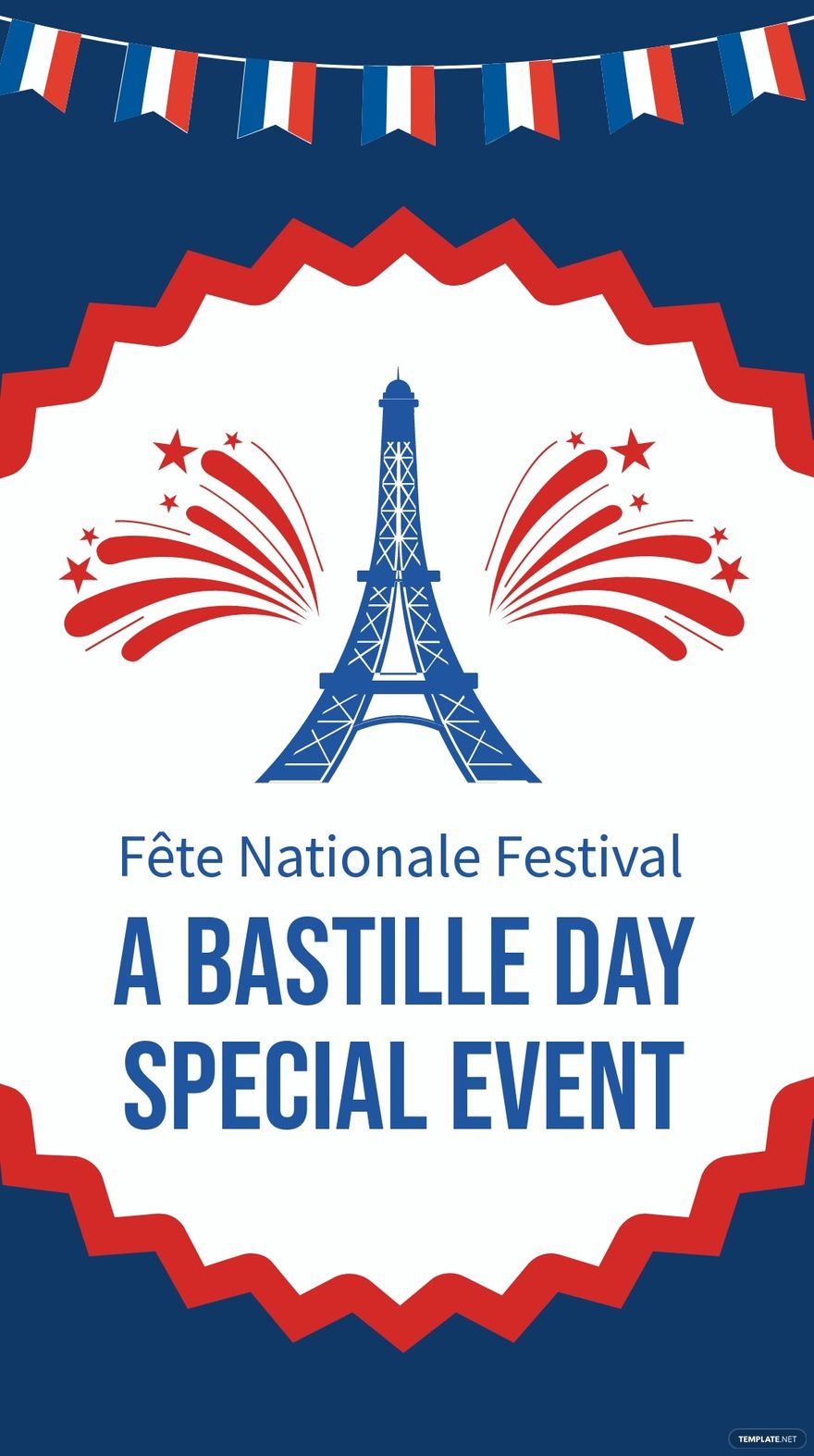 Free Bastille Day Event Instagram Story Template