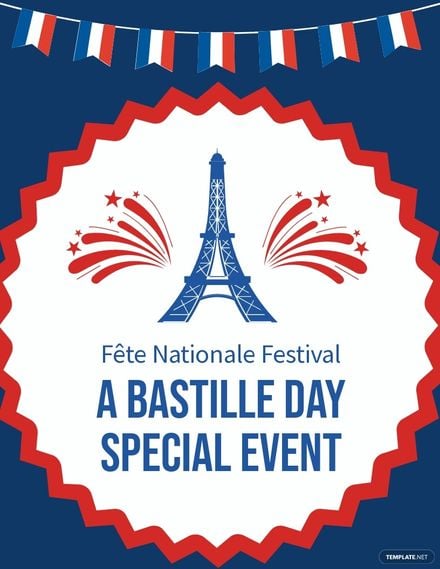 Free Bastille Day Event Flyer Template