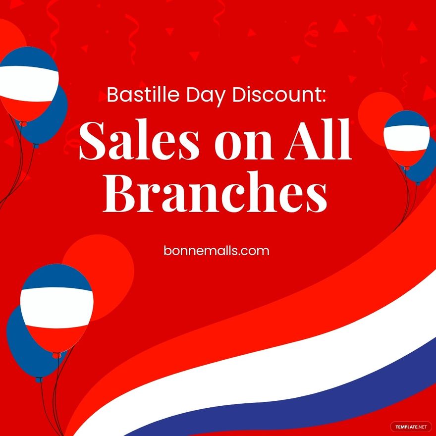 Free Bastille Day Sale Instagram Post Template