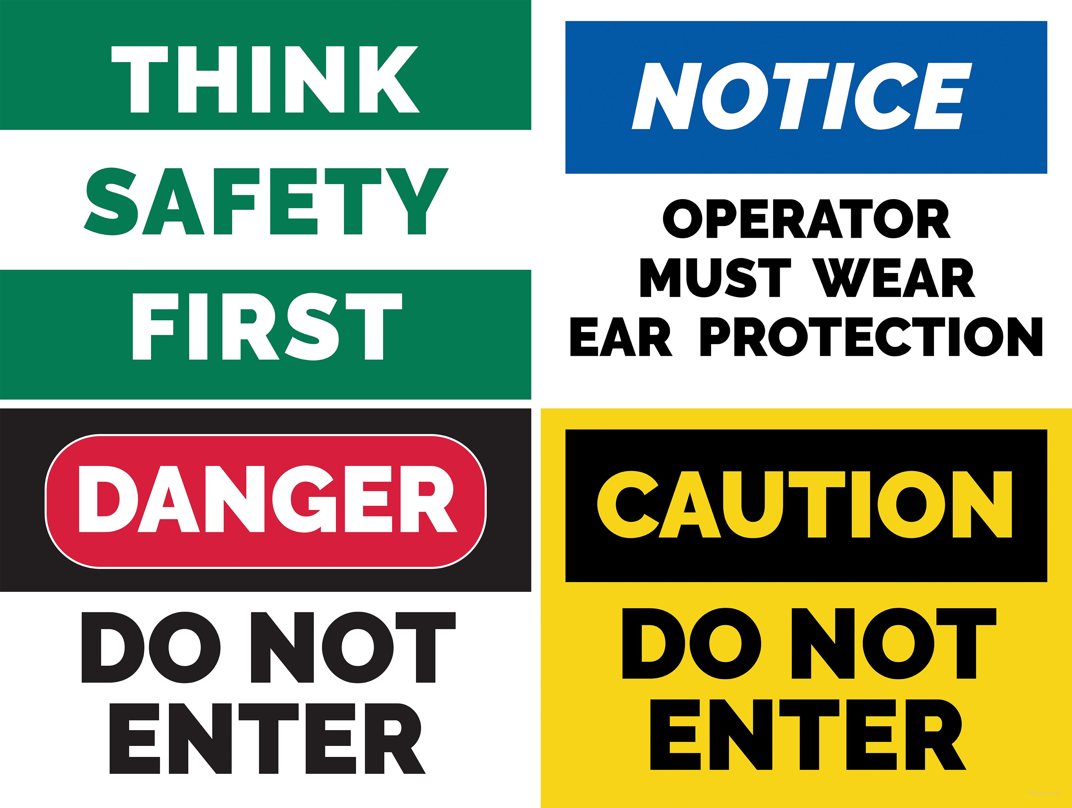 Free Safety Sign Template in Adobe Illustrator, InDesign