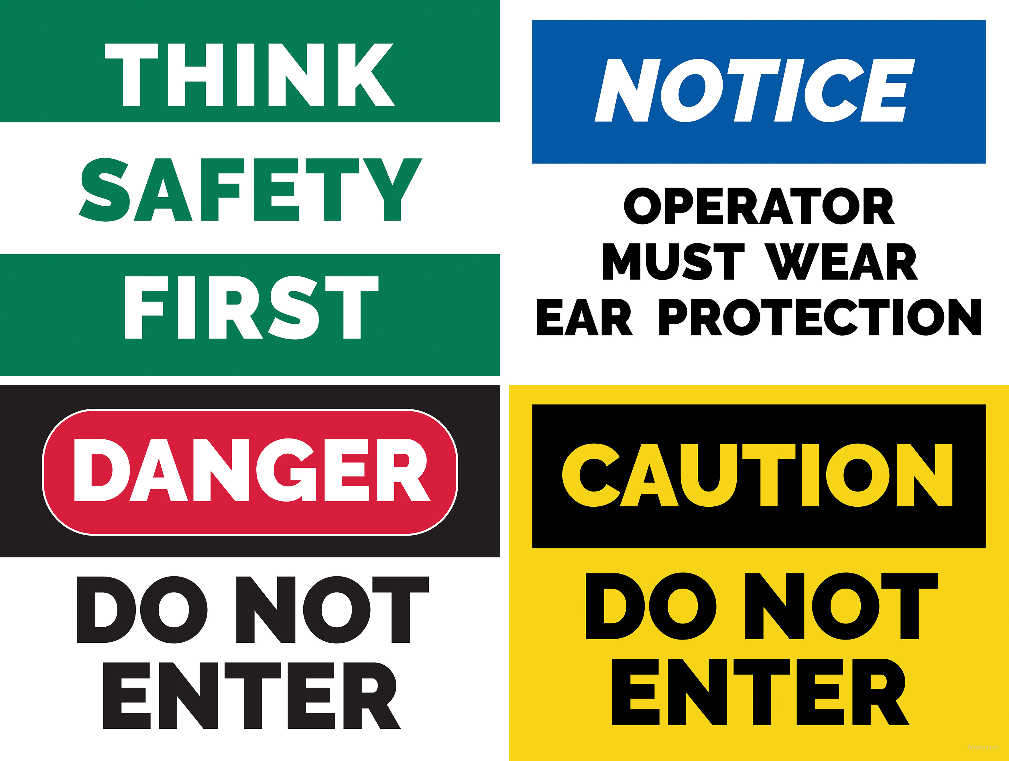 Free Safety Sign Templates Printable Templates