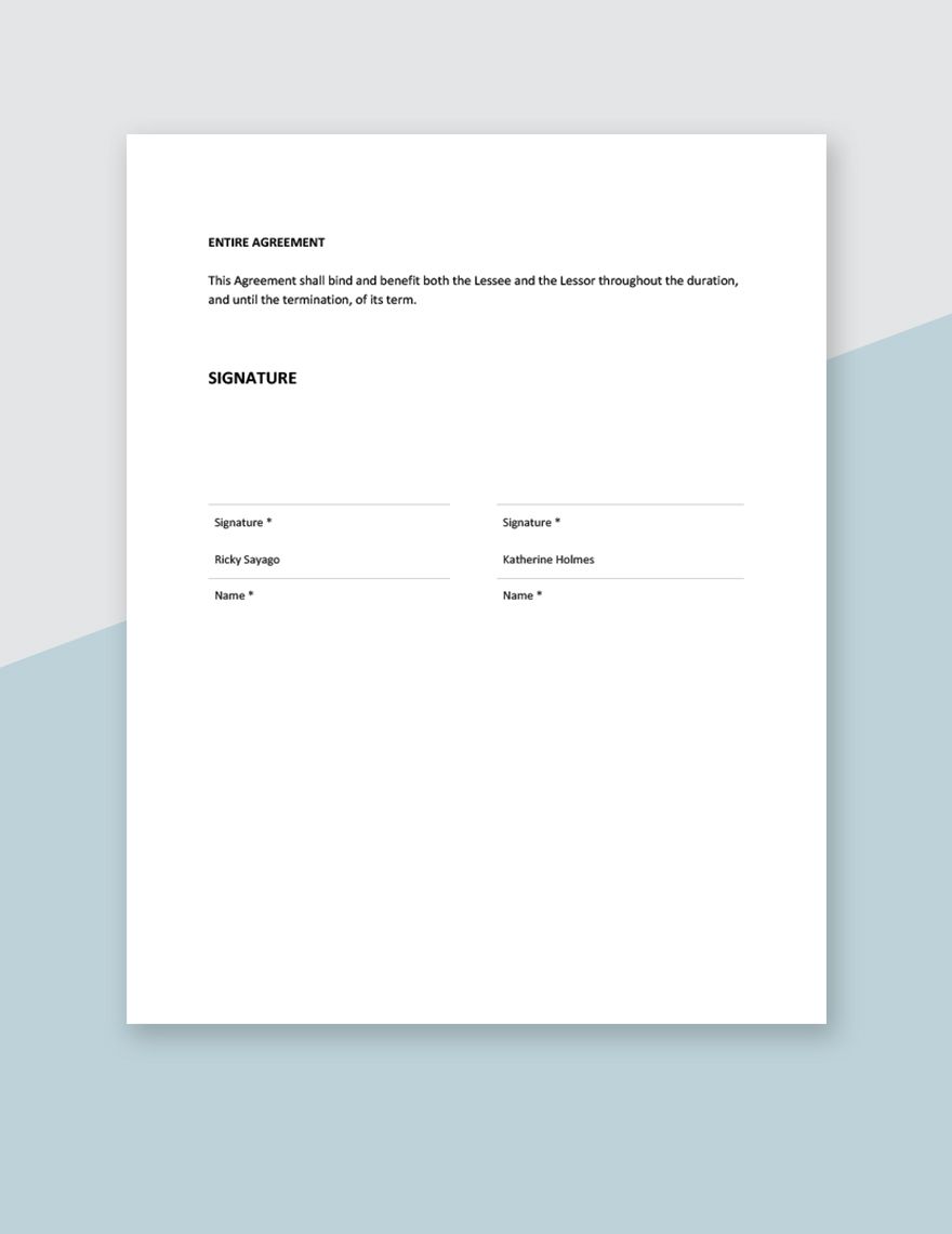 Blank Land Lease Agreement Template in MS Word, GDocsLink, Pages - Download