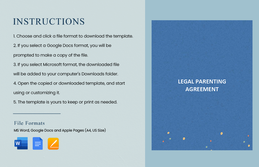Legal Parenting Agreement Template