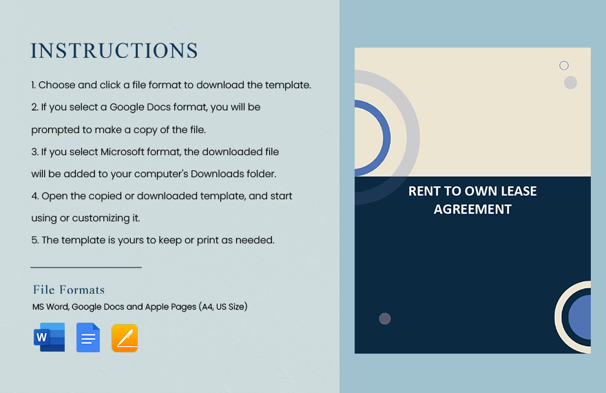 Rent to Own Lease Agreement Template