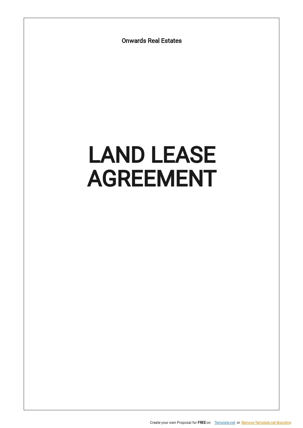 Land Lease Agreement Google Docs Templates Design, Free, Download