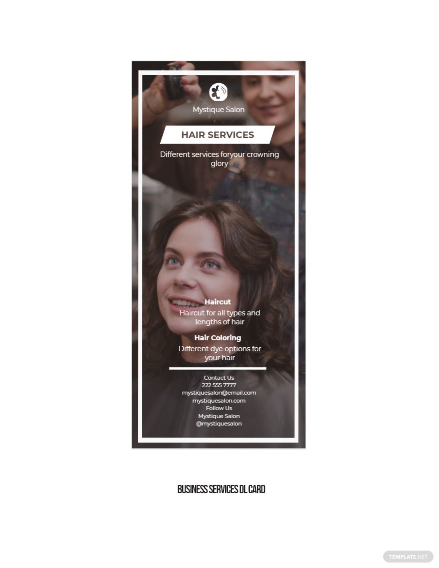 Business Services DL Card Template