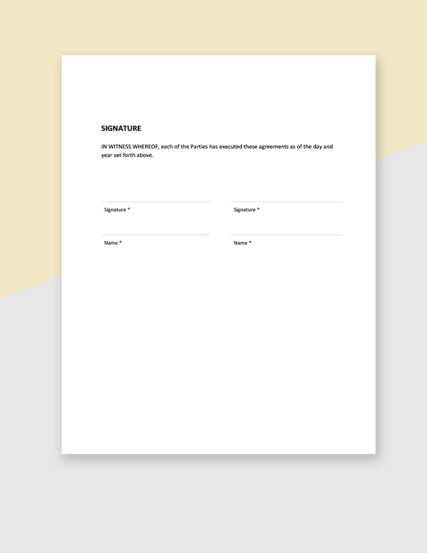 Small Business Purchase Agreement Template