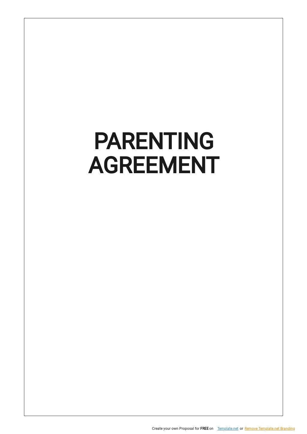 Player Agreement Template