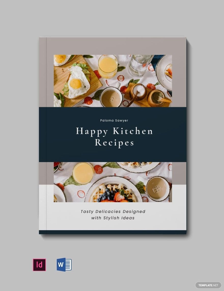 Kitchen Design Cookbook Template in Word, InDesign