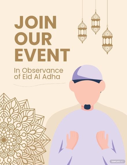 Eid Al Adha Event Flyer Template in Word, Google Docs, PSD, Apple Pages, Publisher
