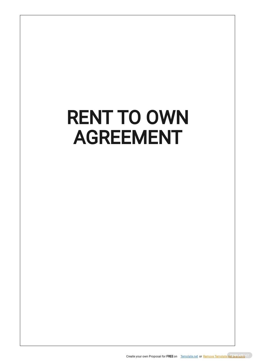 Rent To Own Agreement Templates 10 Docs Free Downloads Template