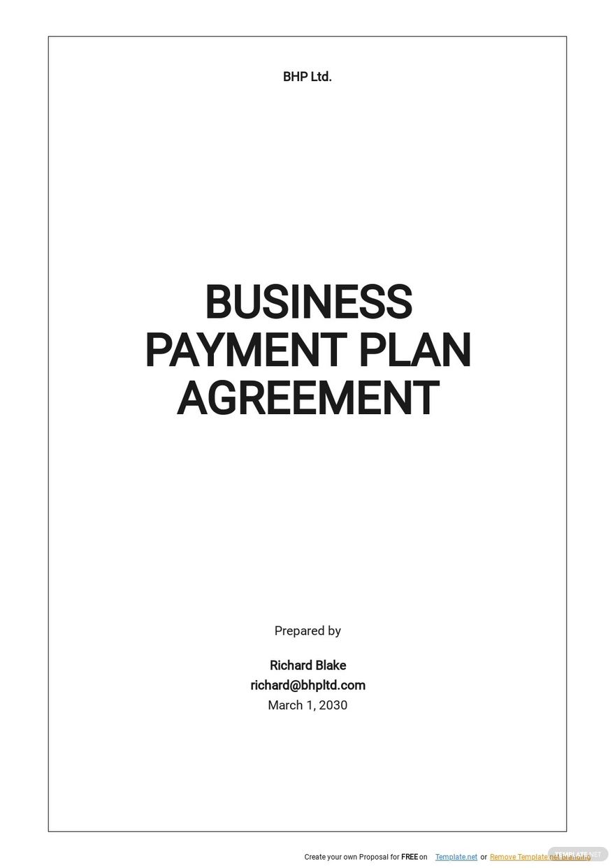 Car Payment Plan Agreement Template - Google Docs, Word, Apple Pages ...