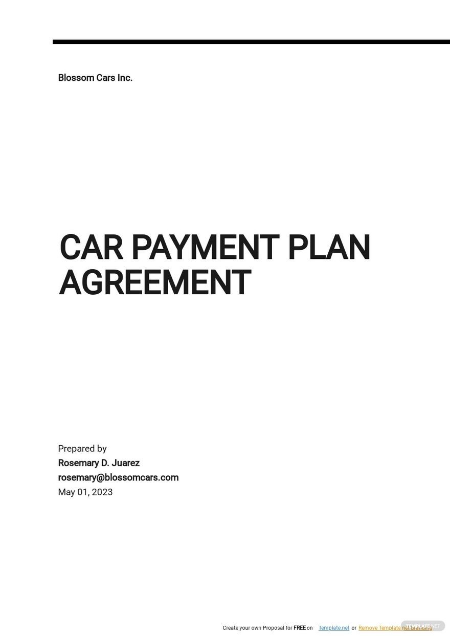 Car Payment Plan Agreement Template.jpe