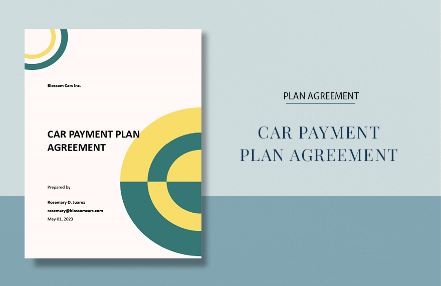 Car Payment Plan Agreement Template