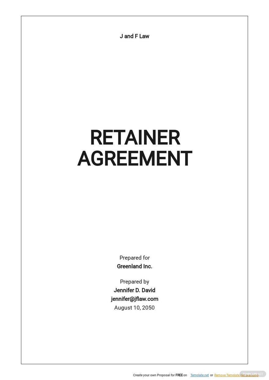 Retainer Agreements Templates Format, Free, Download