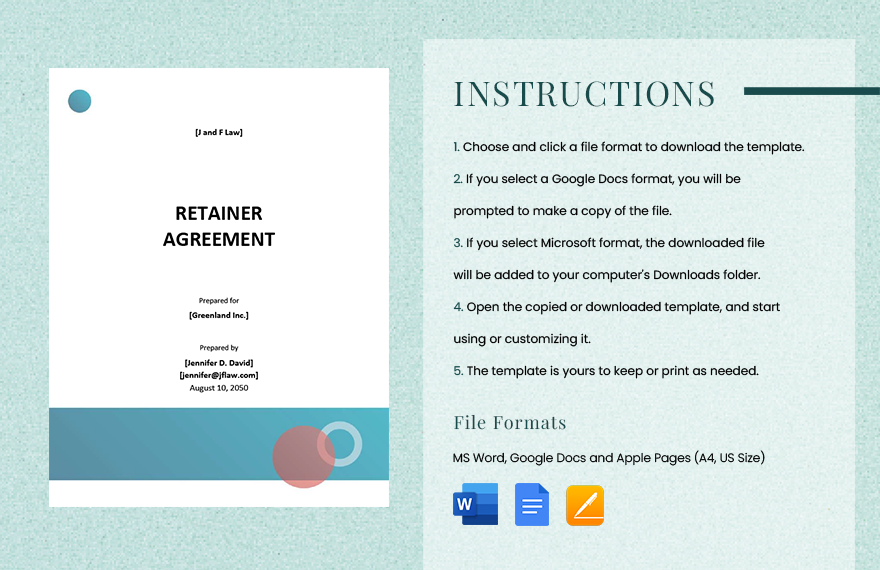 Simple Retainer Agreement Template