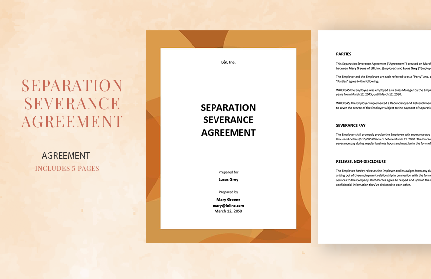 Separation Severance Agreement Template