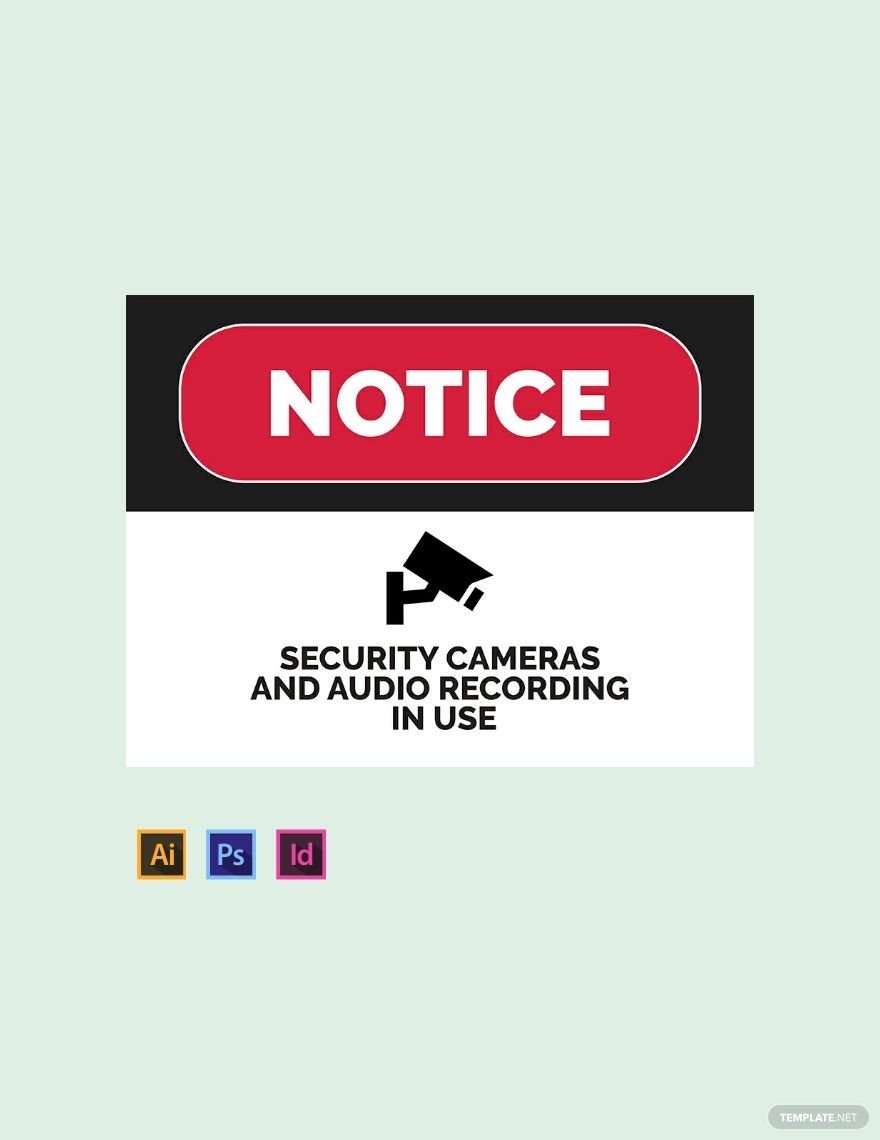 Security Sign Template