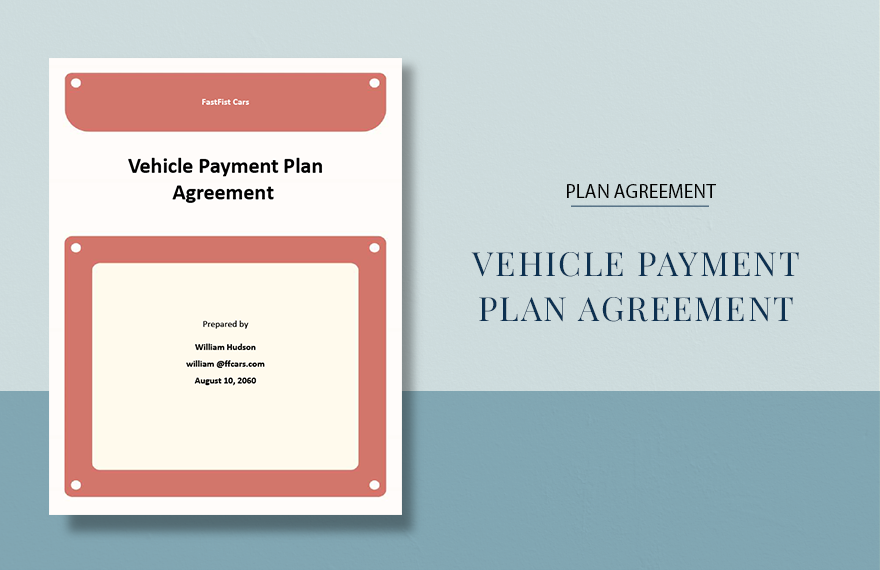 Vehicle Payment Plan Agreement Template 