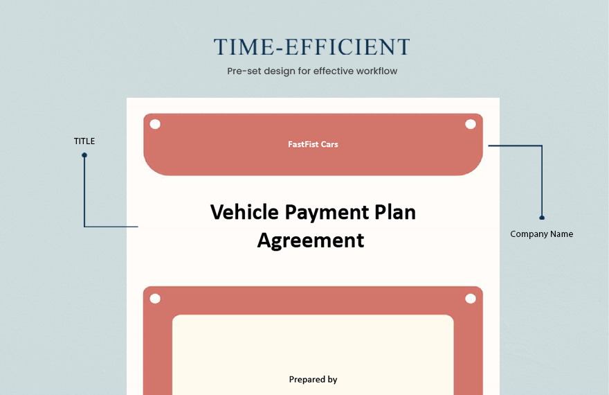 Vehicle Payment Plan Agreement Template 
