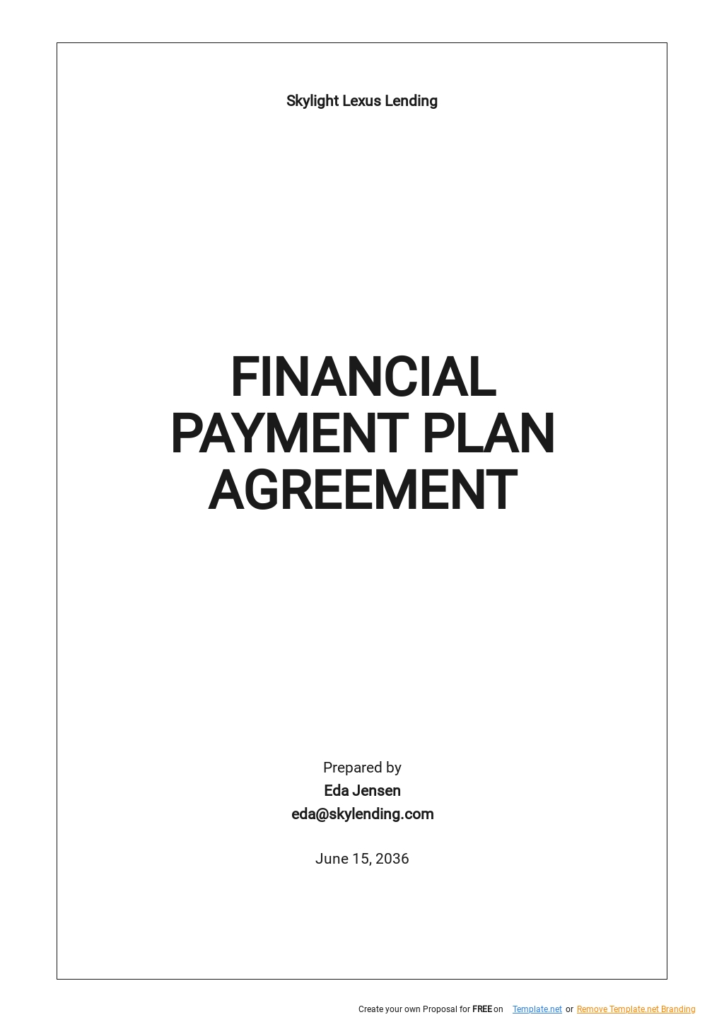 Car Payment Plan Agreement Template - Google Docs, Word, Apple Pages ...