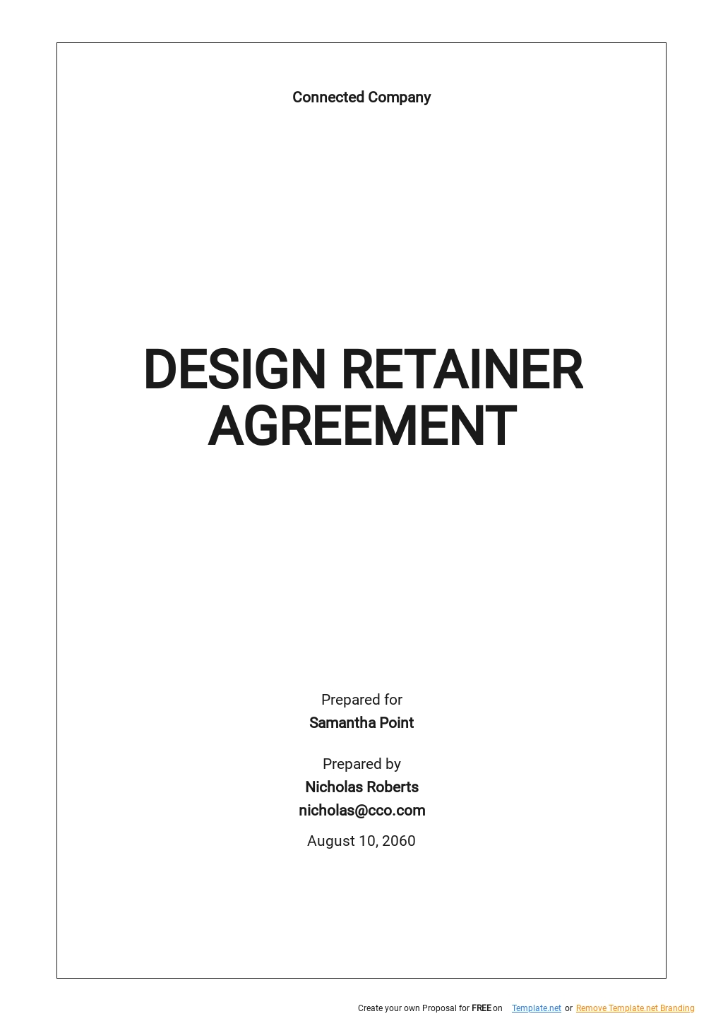 Design Retainer Agreement Template - Google Docs, Word  Template.net With Regard To design retainer agreement templates
