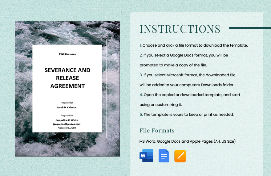 Severance and Release Agreement Template
