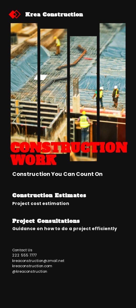 Creative Construction DL Card Template