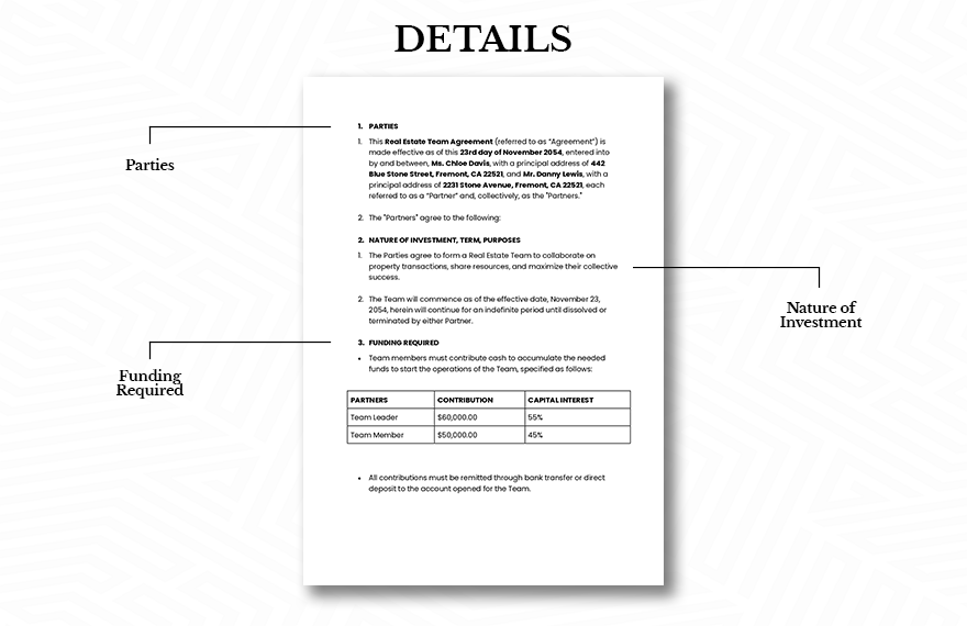 Real Estate Team Agreement Template 