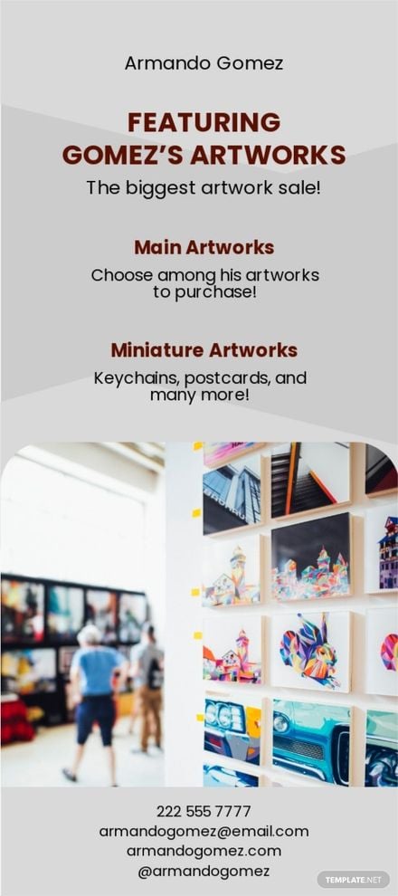 Artist Event DL Card Template in Word