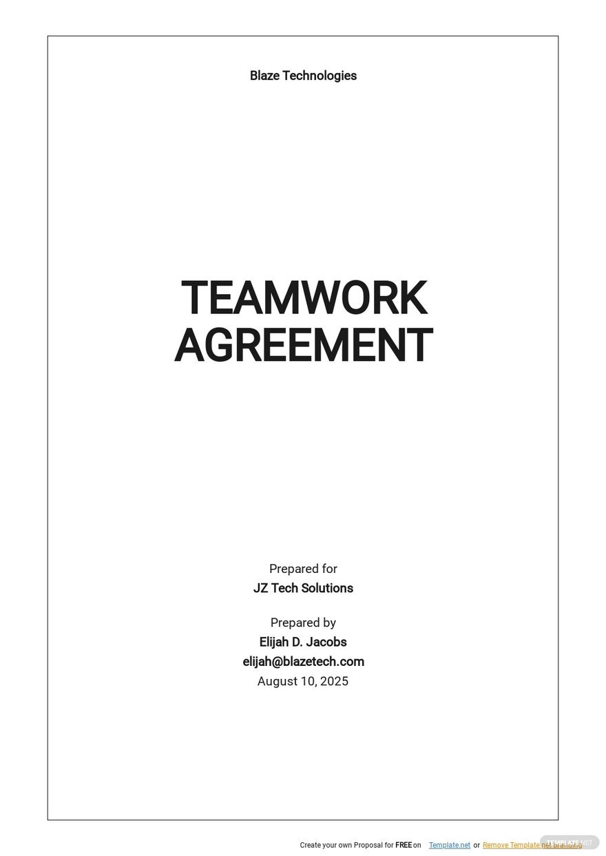 Team Agreement Templates 12+ Docs, Free Downloads