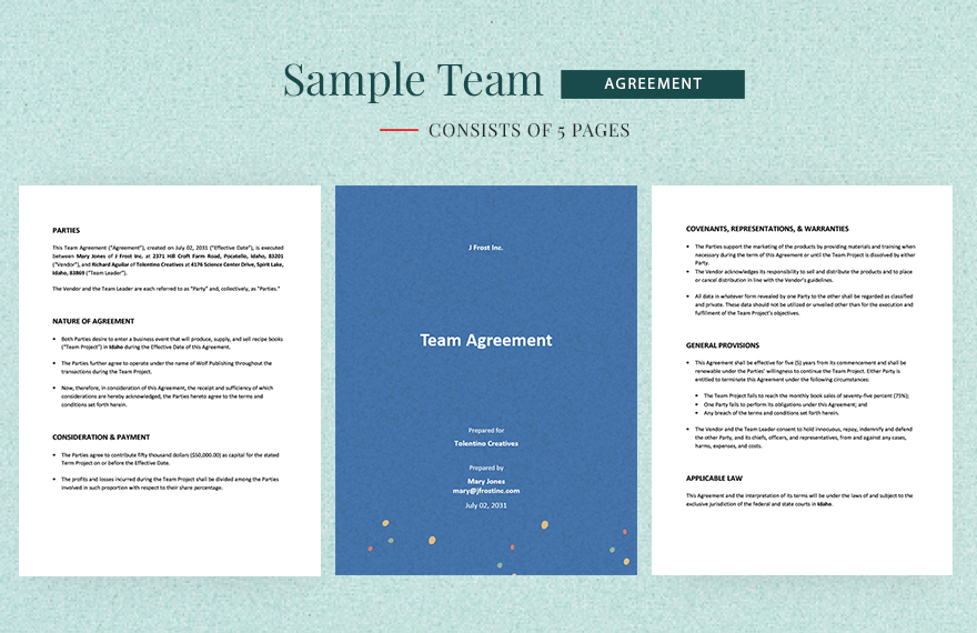 Team Agreement Template