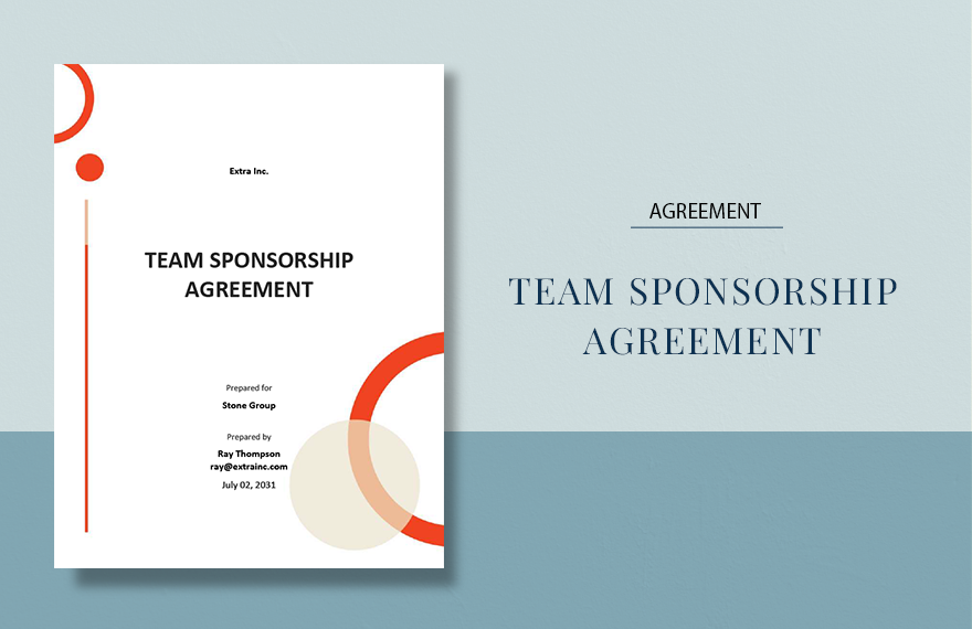 Team Sponsorship Agreement Template