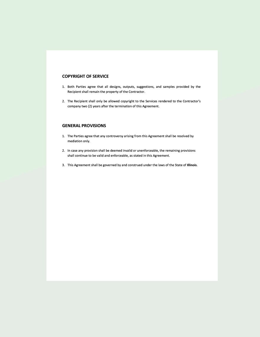 Artist Work For Hire Agreement Template 