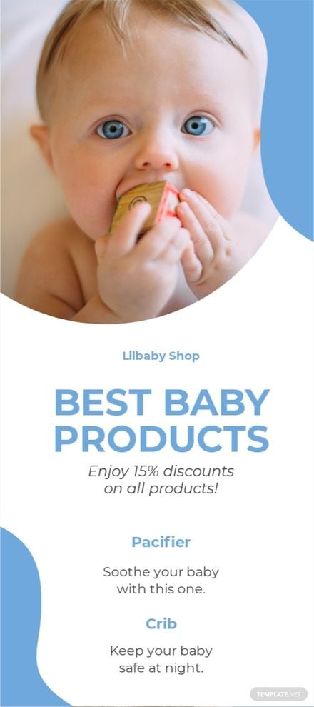 Free Baby Shop DL Card Template in Word, Google Docs, Illustrator, PSD, Apple Pages, Publisher