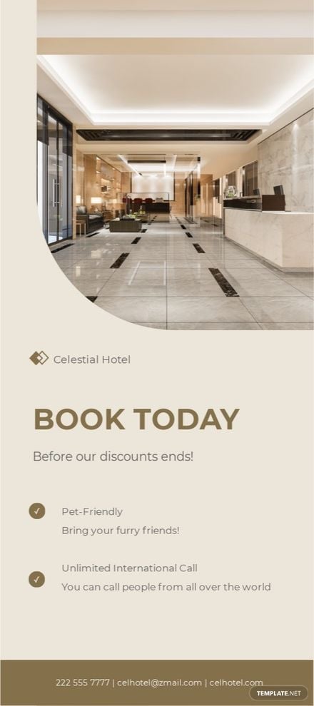 Free Modern Hotel DL Card Template