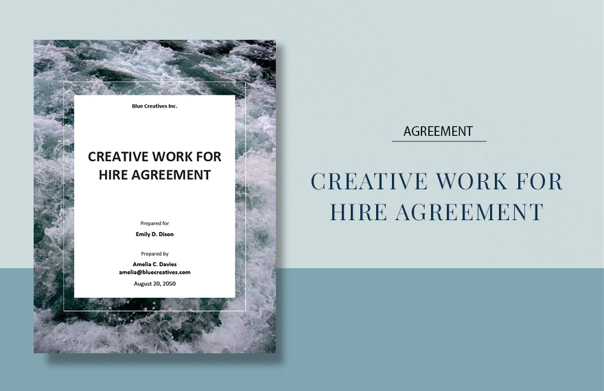Free Creative Work for Hire Agreement Template in Word, Google Docs, PDF, Apple Pages