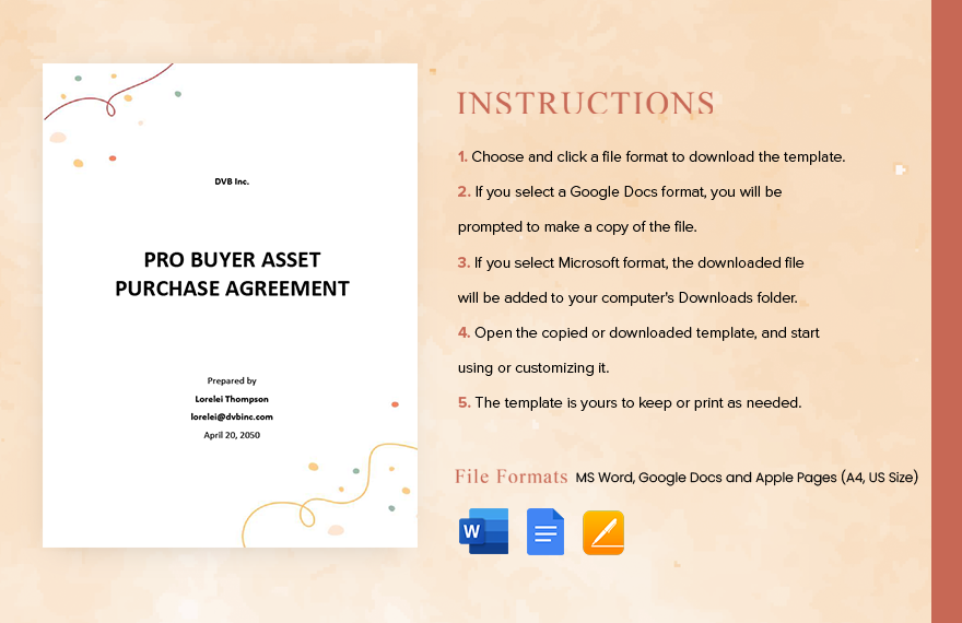 Pro Buyer Asset Purchase Agreement Template