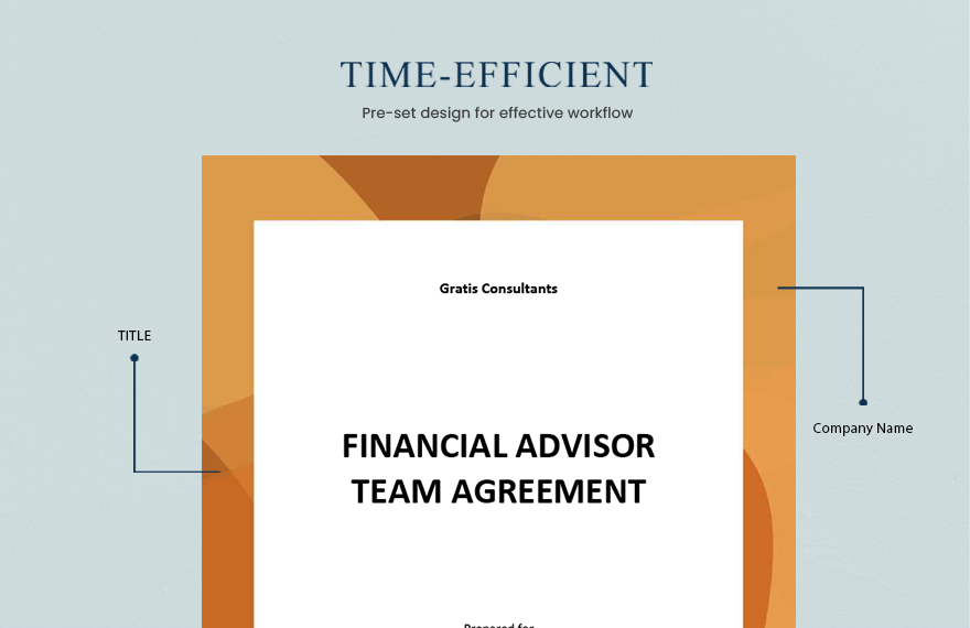Financial Advisor Team Agreement Template