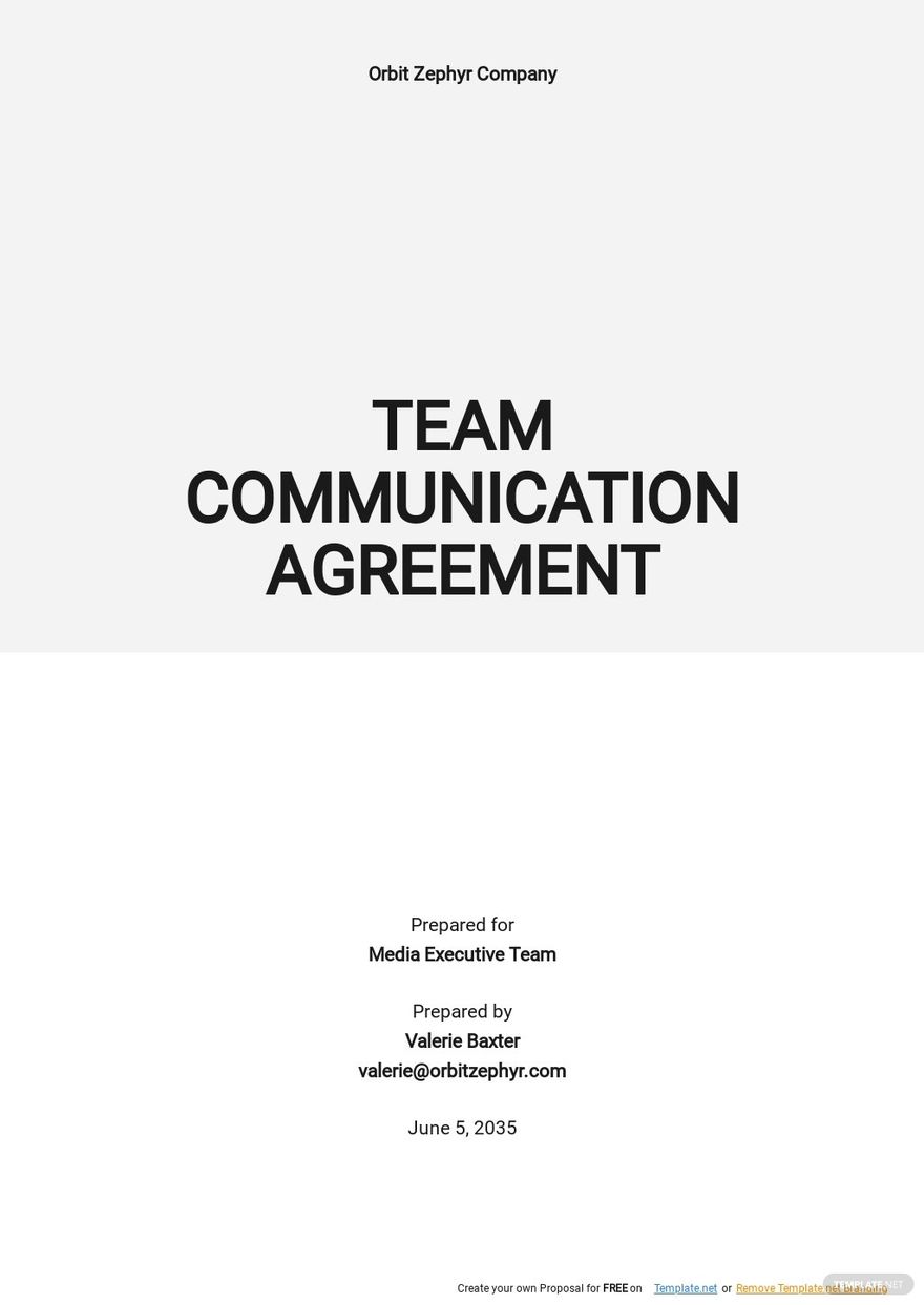 Communication Agreement Template