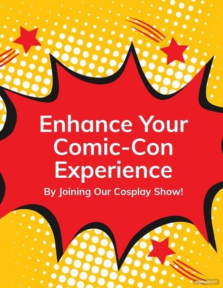 Free Comic Con Cosplay Show Flyer Template