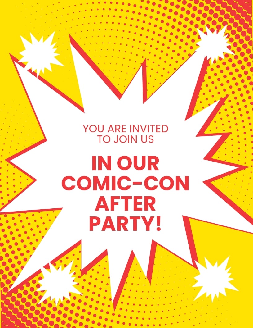 Comic Con Party Flyer Template