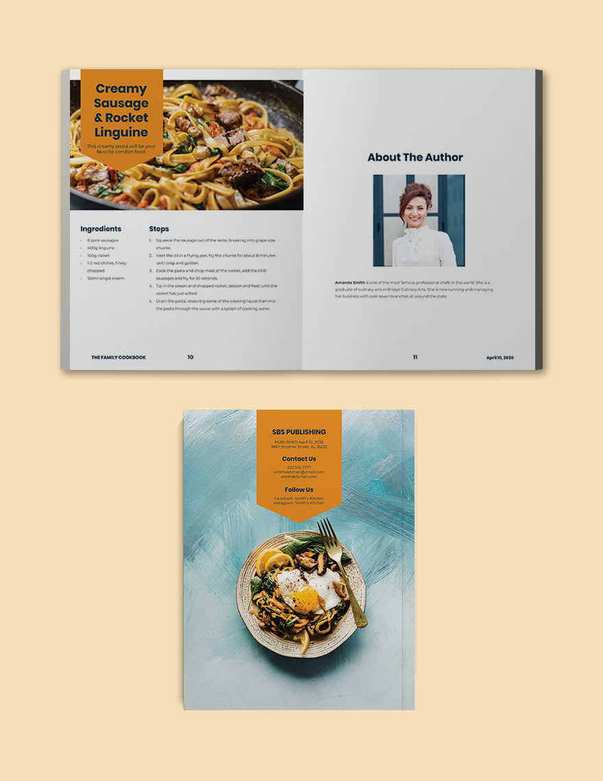 Creative Family Cookbook Template Download