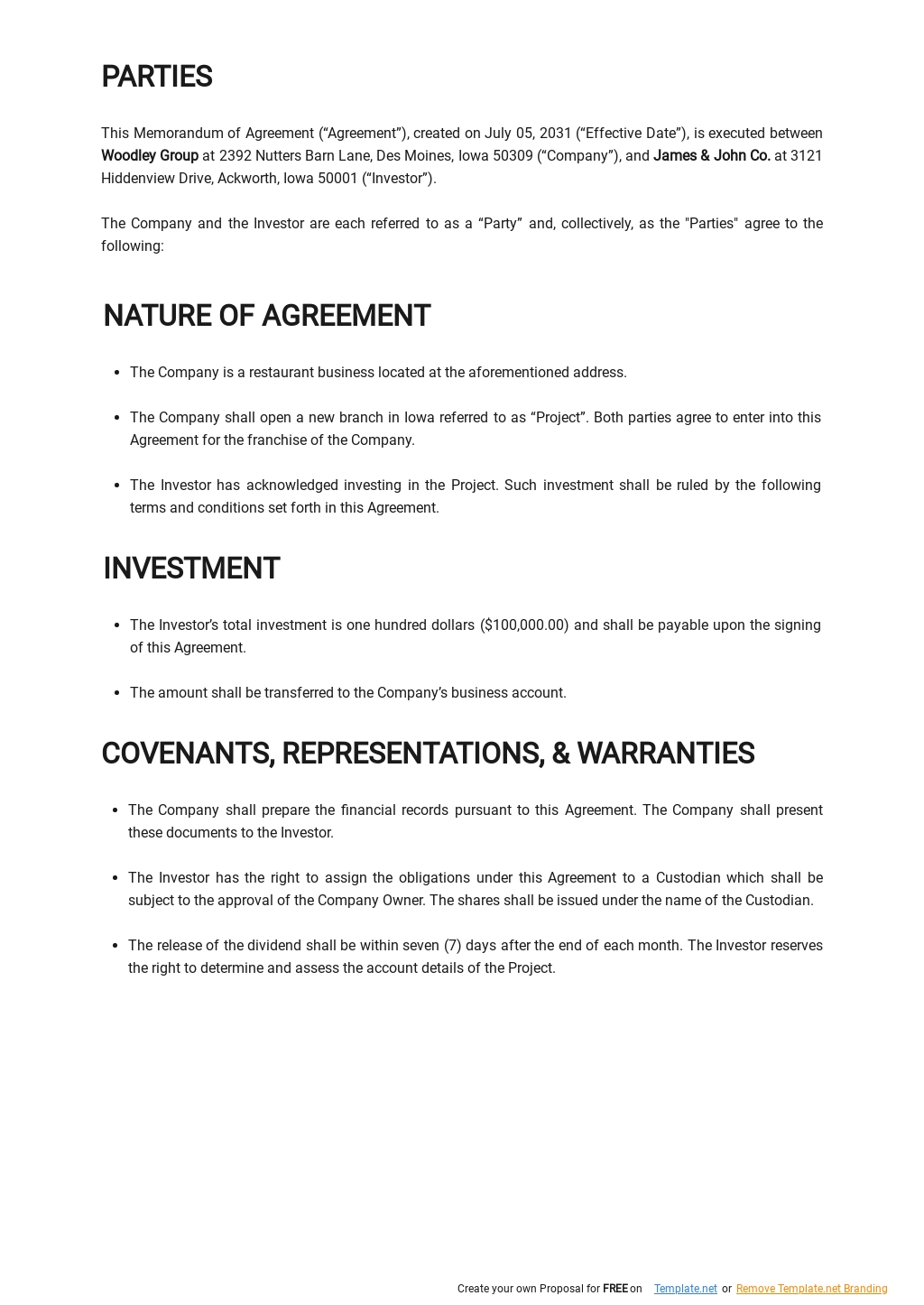 Draft Memorandum Of Agreement Template 1.jpe