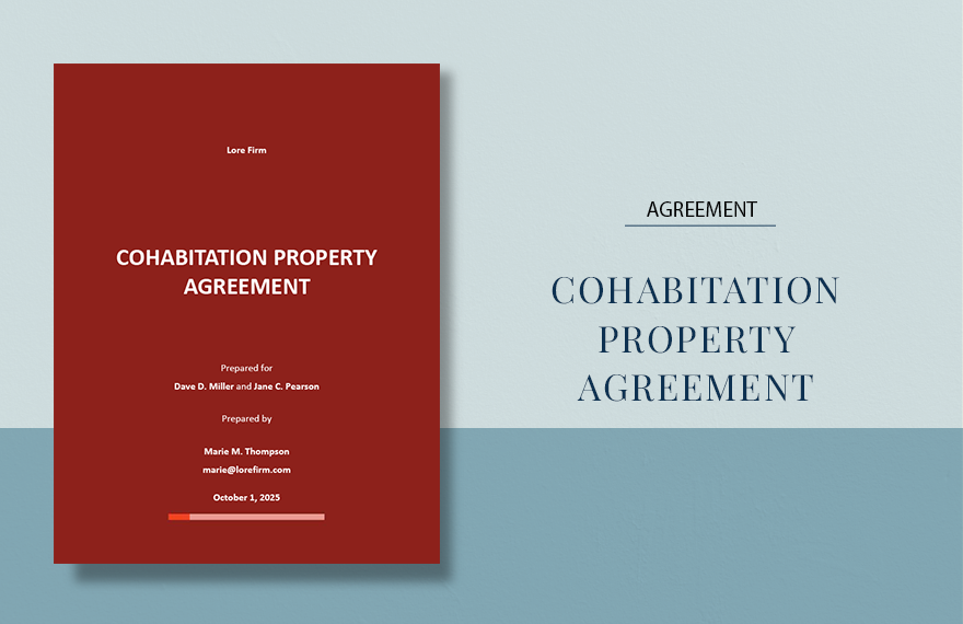 Cohabitation Property Agreement Template