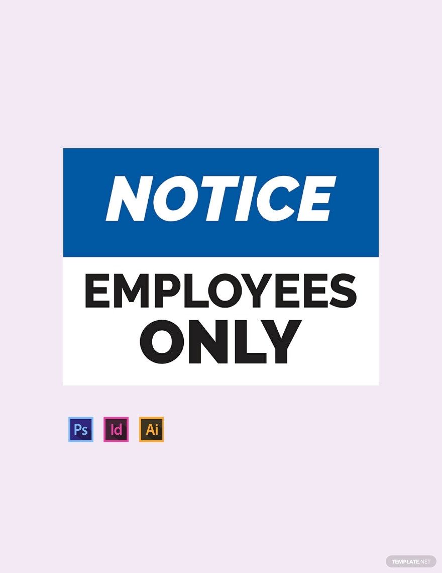 Workplace Sign Template
